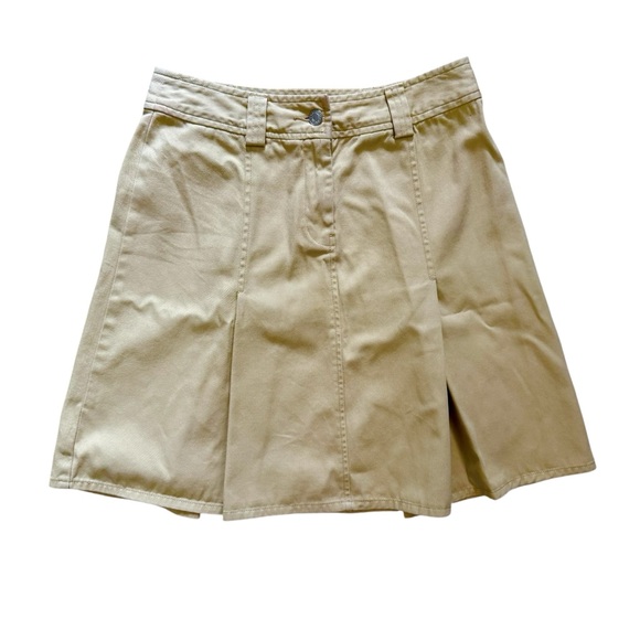 VTG 90s Geoffrey Beene‎ Sport Pleated Khaki Skirt Size 2 - Picture 3 of 6